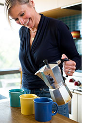 Marianne Malina serving Anderson's Coffee Co.