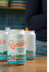 Marianne Malina makes her pancakes with Rambler Sparkler Water